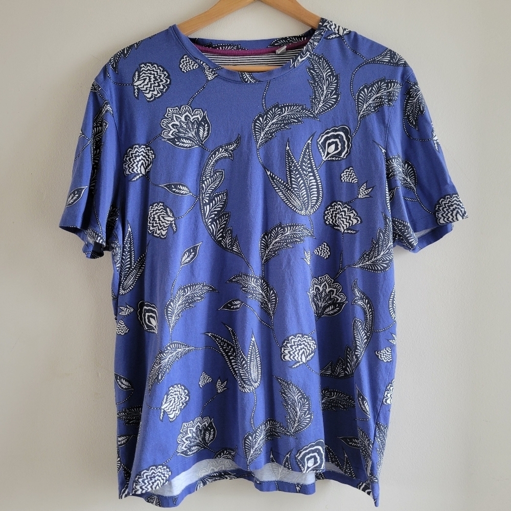 Ted Baker London Classic Floral Print Relaxed Fit Crewneck T-shirt